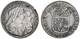  Savoia   Vittorio Amedeo II duca XIV, 1675-1713. I periodo: reggenza della madre Maria Giovanna Battista, 1675-1680. Lira 1676, Torino, AR 6,11 g. MA...