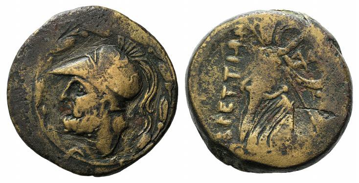 Bruttium, The Brettii, c. 208-203 BC. Æ Double – Didrachm (27mm, 16.50g, 11h). H...