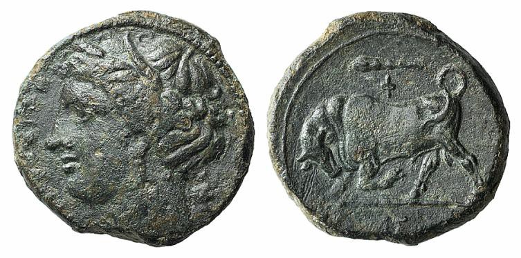 Sicily, Syracuse. Hieron II (275-215 BC). Æ (21mm, 7.90g, 12h), c. 275-269 BC. W...