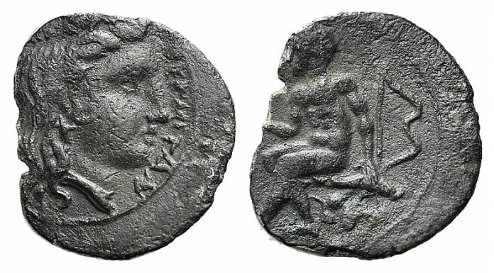 Sicily, Thermai Himerensis, c. 350-330 BC. AR Litra (10mm, 0.53g, 6h). Head of H...