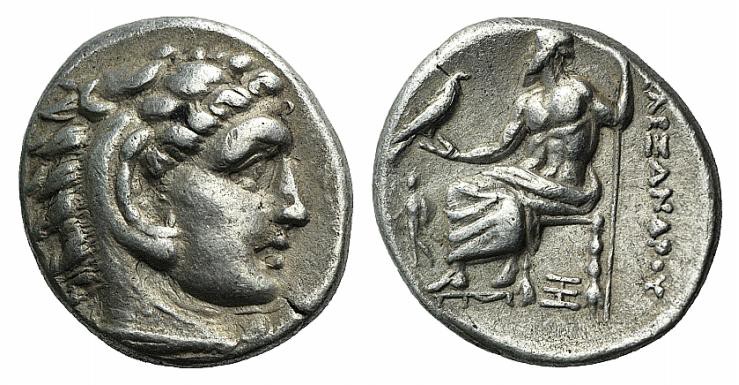 Kings of Macedon, Alexander III “the Great” (336-323 BC). AR Drachm (16mm, 4.25g...
