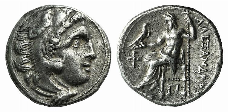 Kings of Macedon, Alexander III “the Great” (336-323 BC). AR Drachm (17mm, 4.27g...