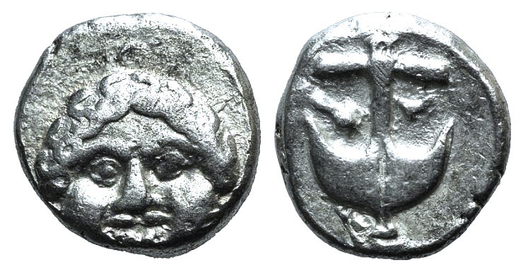 Thrace, Apollonia Pontika, late 5th-4th centuries BC. AR Drachm (12mm, 2.86g, 1h...