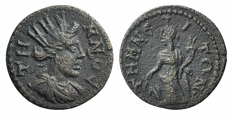 Aeolis, Temnos. Pseudo-autonomous issue, 3rd century AD. Æ (18mm, 3.06g, 6h). Tu...