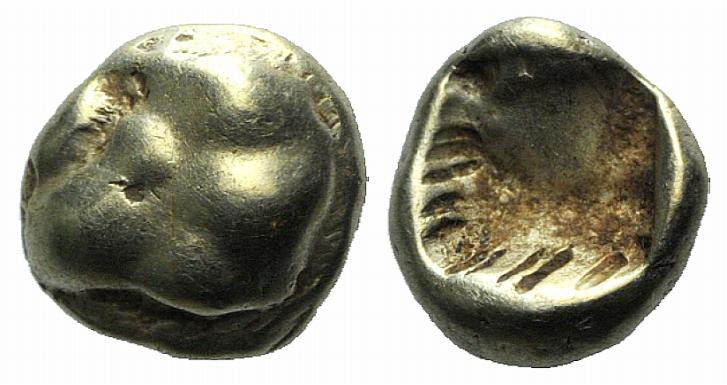 Ionia, Uncertain, c. 650-600 BC. EL Myshemihekte – Twenty-fourth Stater (5mm, 0....