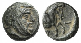 Ionia, Achaemenid Period. Spithridates, Satrap of Sparda (Lydia and Ionia, c. 334 BC). Æ (9mm, 1.20g, 12h). Head of satrap r., wearing Persian headdre...