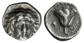 Islands of Caria, Rhodos. Rhodes, c. 125-88 BC. AR Hemidrachm (10.5mm, 1.49g, 12h). Uncertain magistrate. Radiate head of Helios facing slightly r. R/...