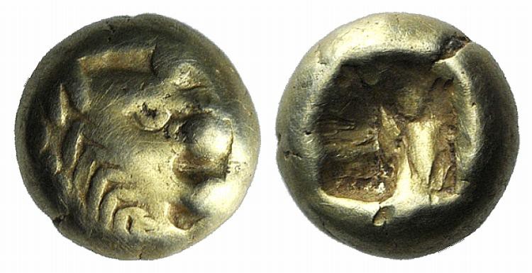 Kings of Lydia, temp. Alyattes – Kroisos, c. 620/10-550/39 BC. EL Hemihekte – Tw...