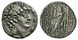 Seleukid Kings, Philip I (c. 95/4-76/5 BC). AR Tetradrachm (25mm, 15.68g, 11h). Uncertain mint, possibly Antioch. Diademed head r. R/ Zeus Nikephoros ...