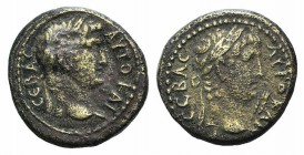 Titus and Domitian (Caesares, 69-81). Mysia, Germe. Æ (16mm, 3.07g, 12h). Laureate head of Titus r.; grain-ear before. R/ Laureate head of Domitian r....