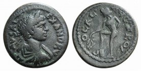 Severus Alexander (222-235). Troas, Alexandria Troas. Æ (23mm, 7.47g, 6h). Laureate, draped and cuirassed bust r. R/ Apollo standing l., with r. foot ...