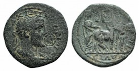 Maximinus I (235-238). Cilicia, Ninica-Claudiopolis. Æ (26mm, 10.45g, 6h). Laureate, draped and cuirassed bust r.; c/m: Δ within circle within incuse....