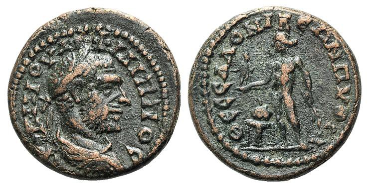 Philip I (244-249). Macedon, Thessalonica. Æ (25mm, 8.35g, 1h). Laureate, draped...