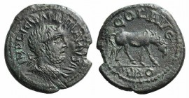 Valerian I (253-260). Troas, Alexandria Troas. Æ (23mm, 6.36g, 12h). Laureate, draped and cuirassed bust r. R/ Horse grazing r. Bellinger A436; BMC 16...