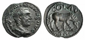 Valerian I (253-260). Troas, Alexandria Troas. Æ (21mm, 5.27g, 12h). Laureate, draped and cuirassed bust r. R/ Horse grazing r. Bellinger A436; BMC 16...