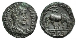 Valerian I (253-260). Troas, Alexandria Troas. Æ (20mm, 6.76g, 6h). Laureate, draped and cuirassed bust r. R/ Horse grazing r.; tree to l. Bellinger A...