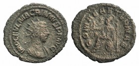 Macrianus (260-261). Radiate (21mm, 2.98g, 6h). Antioch, 260-1. Radiate and cuirassed bust r. R/ Roma seated l. on shield, holding Victory and spear; ...