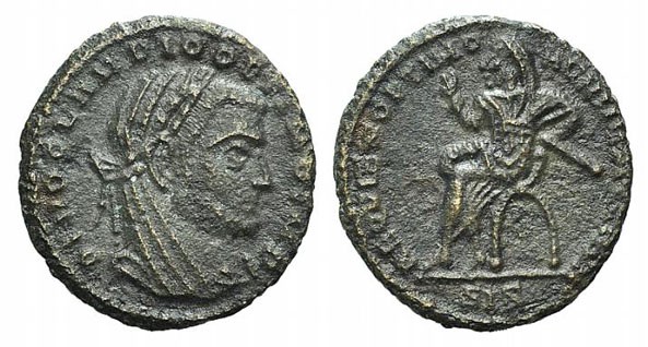 Divus Claudius II (died AD 270). Æ Half Follis (14mm, 1.21g, 6h). Siscia, 317-8....