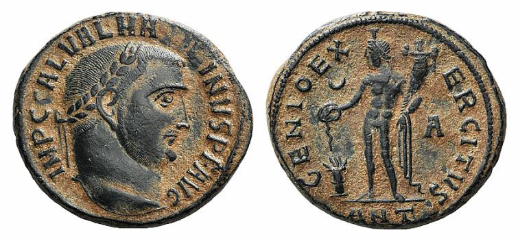 Maximinus II (310-313). Æ Follis (20mm, 6.01g, 12h). Antioch, AD 312. Laureate h...