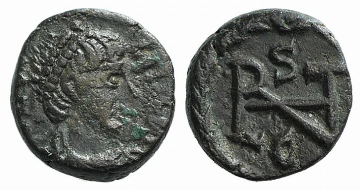 Ostrogoths, Athalaric (526-534). Æ Nummus (9mm, 0.95g, 12h). Rome, in the name o...