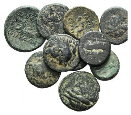 Lot of 10 Greek Æ coins, to be catalog. Lot sold as it, no returns