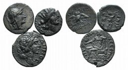 Lot of 3 Greek Æ coins, including Apameia and Pergamon, to be catalog. Lot sold as it, no returns