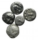 Lot of 5 Greek AR coins, including Selge and Lampsakos, to be catalog. Lot sold as it, no returns