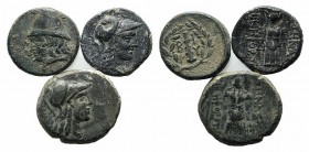Lot of 3 Greek Æ coins,including Birytis and Pergamon, to be catalog. Lot sold as it, no returns