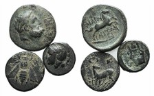 Lot of 3 Greek Æ coins, including Ephesos and Maroneia, to be catalog. Lot sold as it, no returns