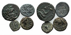 Lot of 4 Greek Æ coins, including Permanon and Germe, to be catalog. Lot sold as it, no returns