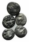 Lot of 5 Greek AR coins, including Samos, Kyzikos and Miletos, to be catalog. Lot sold as it, no returns