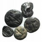 Lot of 5 Greek AR coins, including Samos and Lampsakos, to be catalog. Lot sold as it, no returns