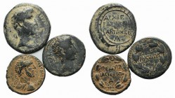 Lot of 3 Roman Provincial Æ coins, including Augustus and Antoninus Pius, to be catalog. Lot sold as is, no returns