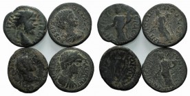 Lot of 4 Roman Provincial Æ coins, including Antoninus Pius, Septimius Severus, Geta and Elagabalus, to be catalog. Lot sold as is, no returns