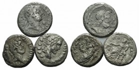 Lot of 3 Roman Provincial AR Tetradrachms, including Trajan and Antoninus Pius, to be catalog. Lot sold as is, no returns