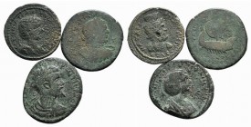 Lot of 3 Roman Provincial Æ coins, including Septimius Severus, Caracalla and Tranquillina, to be catalog. Lot sold as is, no returns