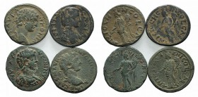 Lot of 4 Roman Provincial Æ coins, including Caracalla, Elagabalus and Julia Domna, to be catalog. Lot sold as is, no returns