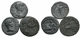 Lot of 3 Roman Provincial Pseudo-autonomous issues Æ coins, to be catalog. Lot sold as is, no returns