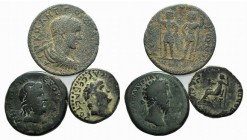 Lot of 3 Roman Provincial Æ coins, including Nero, Marcus Aurelius and Gordian III, to be catalog. Lot sold as is, no returns