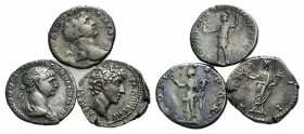 Lot of 3 Roman Imperial AR Denarii, including Trajan and Marcus Aurelius, to be catalog. Lot sold as it, no returns