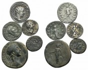 Lot of 5 Roman Imperial coins, including Claudius, Trajan, Commodus, Trajan Decius and Gordian III, to be catalog. Lot sold as it, no returns