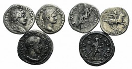 Lot of 3 Roman Imperial AR Denarii, including Domitian, Hadrian and Severus Alexander, to be catalog. Lot sold as it, no returns