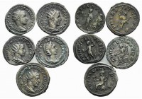 Lot of 5 Roman Imperial AR Antoniniani, including Philip I,Philip II, Otacilia and Gordian III, to be catalog. Lot sold as it, no returns