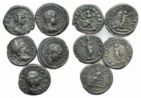 Lot of 5 Roman Imperial AR Denarii, including Septimius Severus, Julia Domna, Carcalla, Elagabalus and Julia Maesa, to be catalog. Lot sold as it, no ...