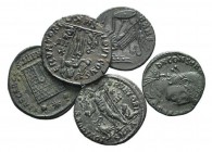 Lot of 5 Roman Imperial Æ coins, including Licinius, Constantine and Constans, to be catalog. Lot sold as it, no returns