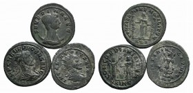 Lot of 3 Roman Imperial AR Radiates, including Claudius Gothicus, Probus and Severina, to be catalog. Lot sold as it, no returns