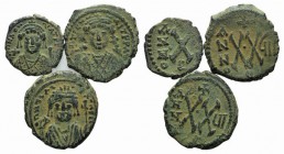 Lot of 3 Byzantine Æ coins, to be catalog. Lot sold as it, no returns