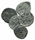 Lot of 5 Byzantine Æ coins, to be catalog. Lot sold as it, no returns
