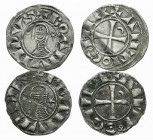 Crusaders, Antioch. Bohemund III and IV (1163-1233). Lot of 2 AR Deniers, to be catalog. Lot sold as it, no returns