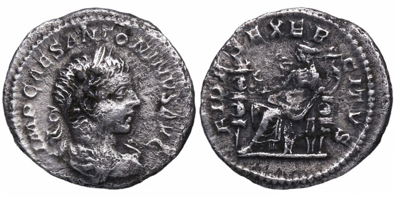 211-217. Caracalla. Denario. Ag. 2,61 g. MBC-. Est.50.